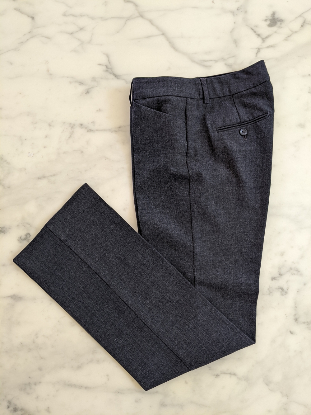 Express Design Studio Editor Dark Charcoal Dress Pants-Classic Tailored Trousers